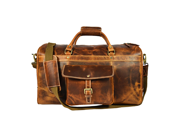 Bolzano Leather Duffle Bag - Caramel Brown