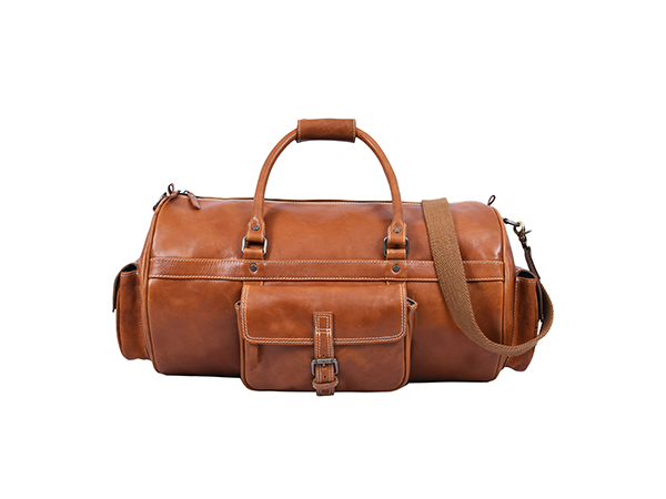 Pamplona Leather Duffle Bag - Chestnut