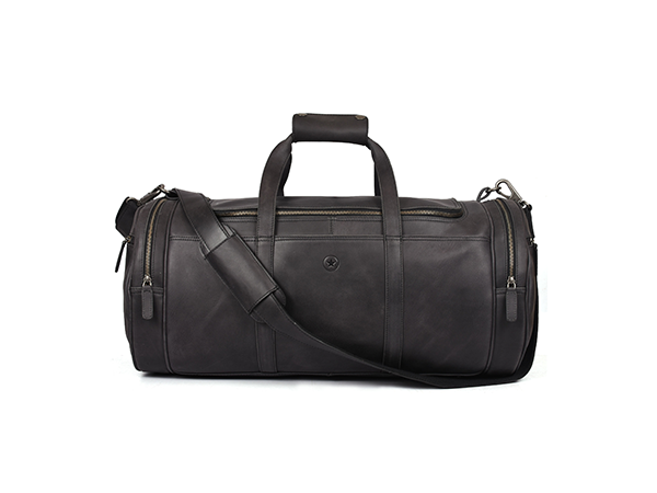 Cordoba Leather Barrel Bag - Raven Black